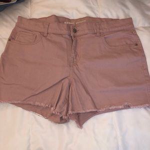 Pink jean shorts